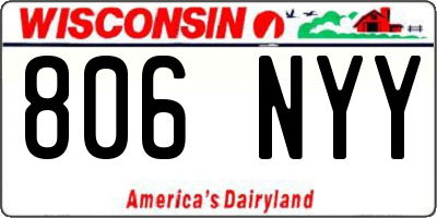 WI license plate 806NYY