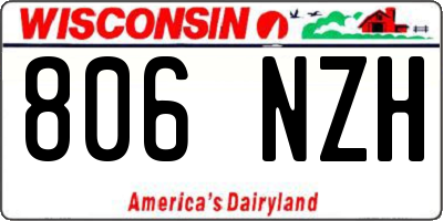 WI license plate 806NZH