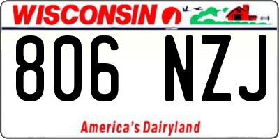 WI license plate 806NZJ