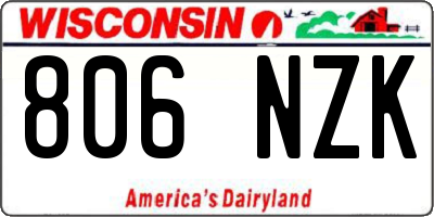 WI license plate 806NZK