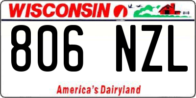 WI license plate 806NZL