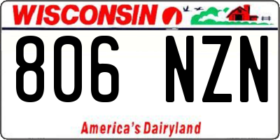 WI license plate 806NZN