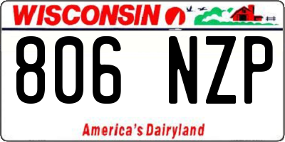 WI license plate 806NZP