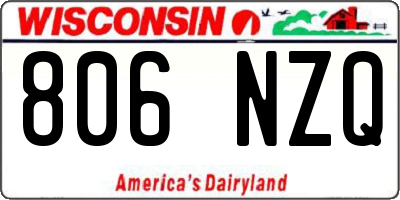 WI license plate 806NZQ