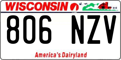 WI license plate 806NZV