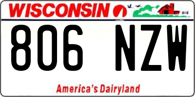 WI license plate 806NZW