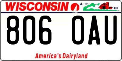 WI license plate 806OAU