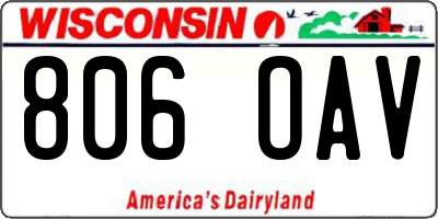 WI license plate 806OAV