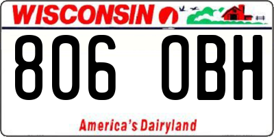 WI license plate 806OBH