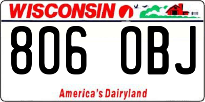 WI license plate 806OBJ