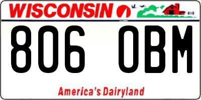 WI license plate 806OBM