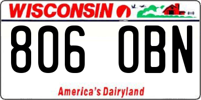 WI license plate 806OBN