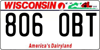 WI license plate 806OBT