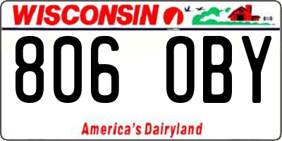 WI license plate 806OBY