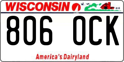 WI license plate 806OCK