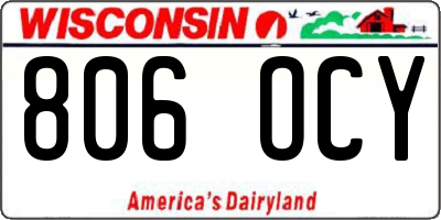 WI license plate 806OCY