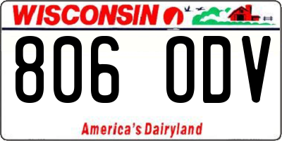 WI license plate 806ODV