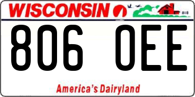 WI license plate 806OEE