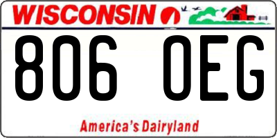 WI license plate 806OEG