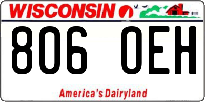 WI license plate 806OEH