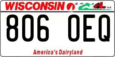 WI license plate 806OEQ