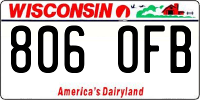WI license plate 806OFB