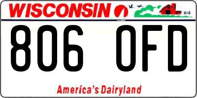 WI license plate 806OFD