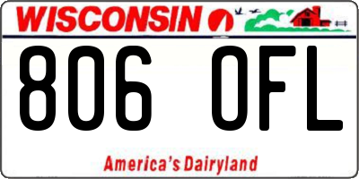 WI license plate 806OFL
