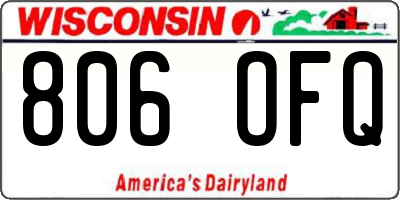 WI license plate 806OFQ
