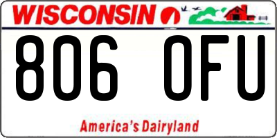 WI license plate 806OFU