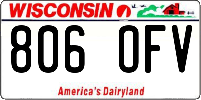 WI license plate 806OFV