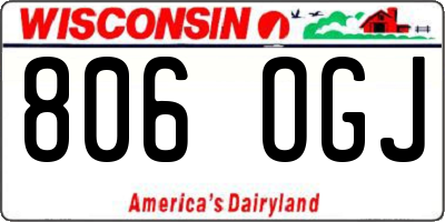 WI license plate 806OGJ
