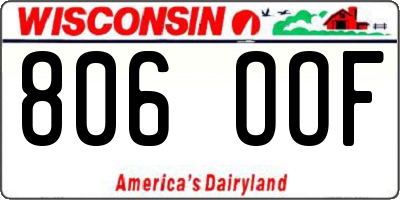 WI license plate 806OOF