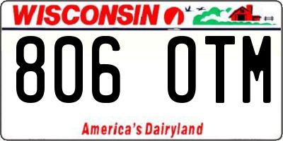 WI license plate 806OTM