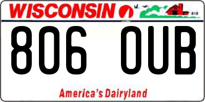 WI license plate 806OUB