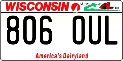 WI license plate 806OUL