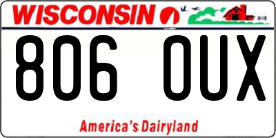WI license plate 806OUX