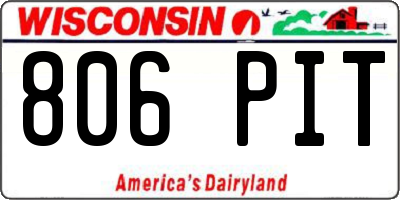 WI license plate 806PIT
