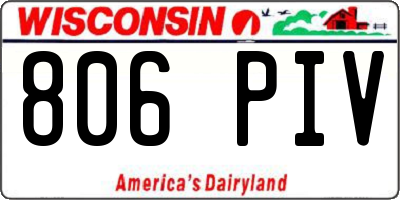 WI license plate 806PIV