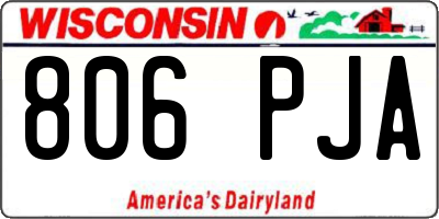 WI license plate 806PJA