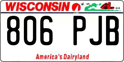 WI license plate 806PJB