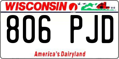 WI license plate 806PJD
