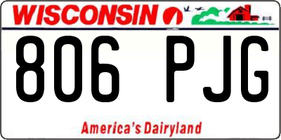 WI license plate 806PJG