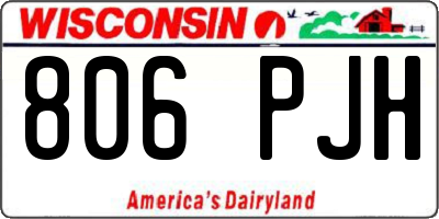 WI license plate 806PJH