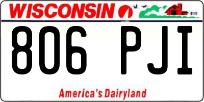 WI license plate 806PJI