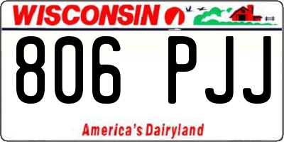 WI license plate 806PJJ