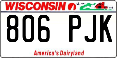 WI license plate 806PJK