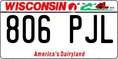 WI license plate 806PJL