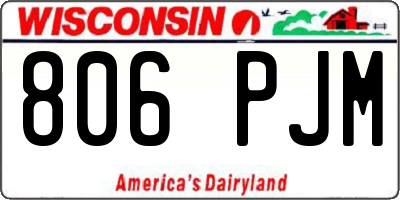 WI license plate 806PJM