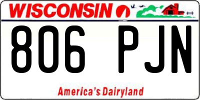 WI license plate 806PJN